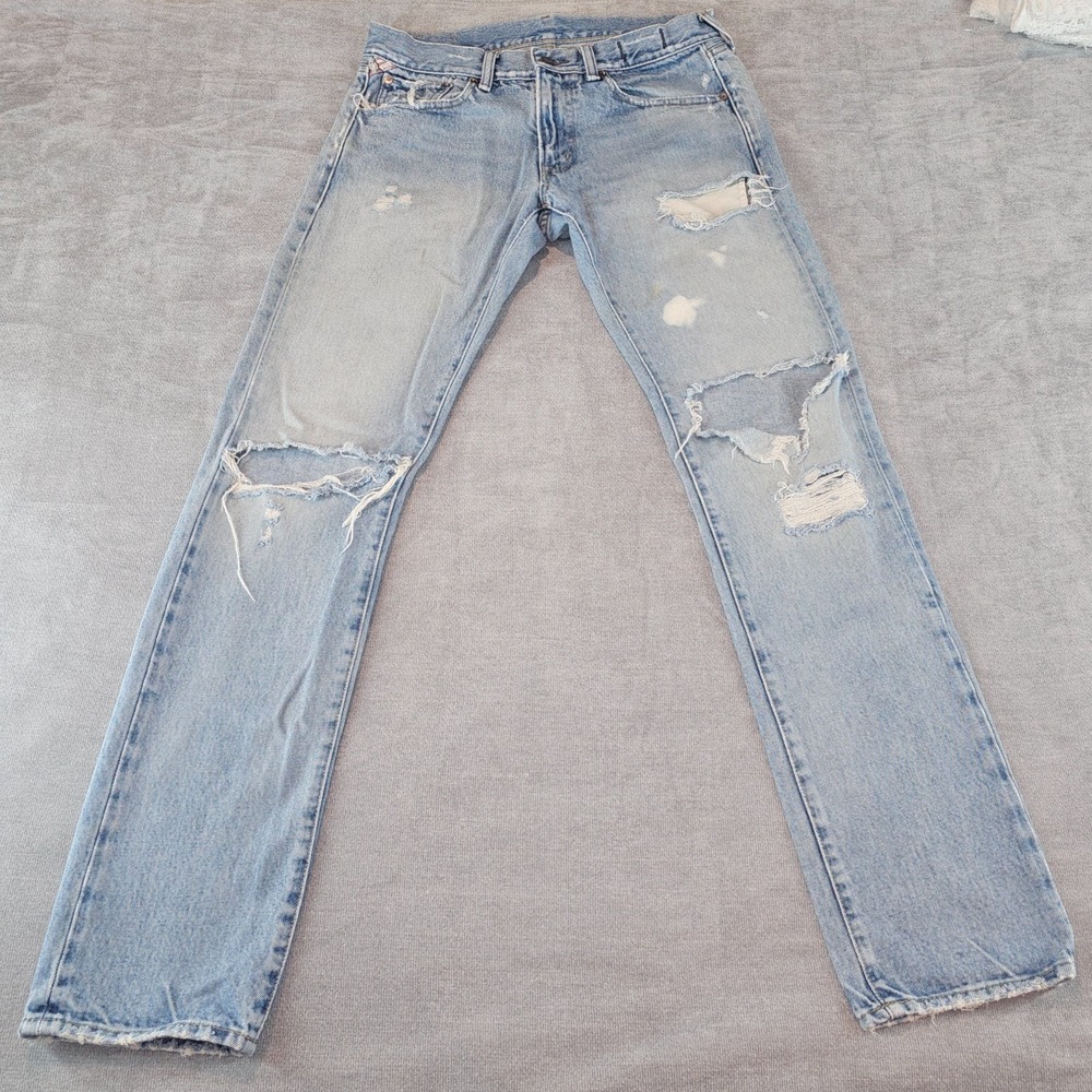 Denim & Supply Ralph Lauren D&S Prospect Slim Fit Jeans Mens 30 x 32 Distressed